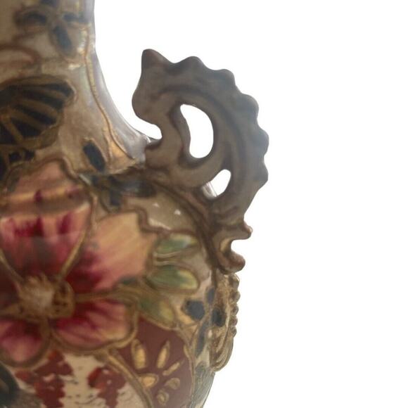 Vintage Vintage Satsuma Style Ornate Japanese Vase 10” - Picture 13 of 13